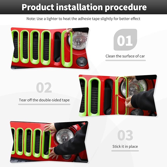 JK Grill Inserts Front Grille Mesh no Mesh Cover Guard for Jeep Wrangler JK 2007-2017 Clip-on Grille Accessories