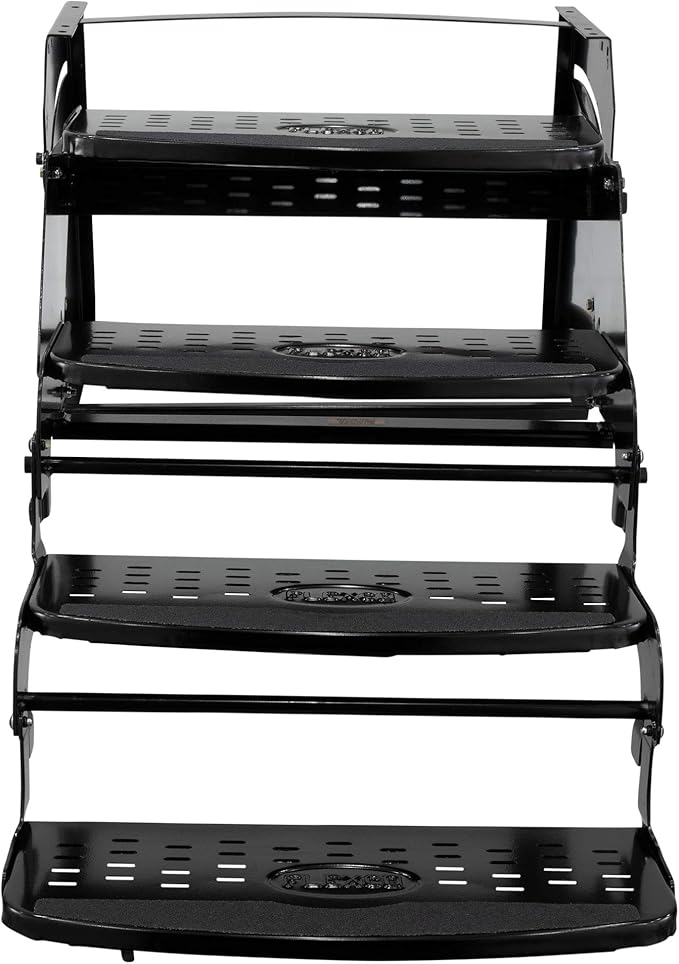 RV Steps 24" Step in Black | RV Stairs | RV Exterior Steps | Camper Steps (Quad)
