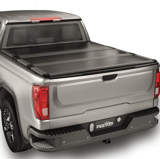 FRP Hard Tri-Fold Tonneau Cover Truck Bed for 2007-2025 Silverado Sierra 1500 & 2007-2019 2500 3500 HD 6.6FT/78.9inch |Not for CarbonPro Bed|