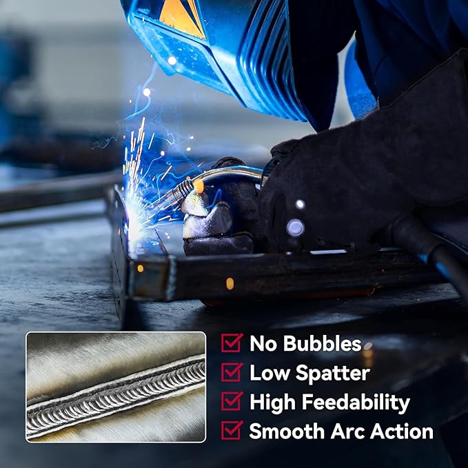 ARCCAPTAIN Flux Core Welding Wire .030, E71T-GS Mig Welding Wire 2-Pound Spool Gasless Mild Carbon Steel Compatible With Lincoln Miller Forney Harbor Welder