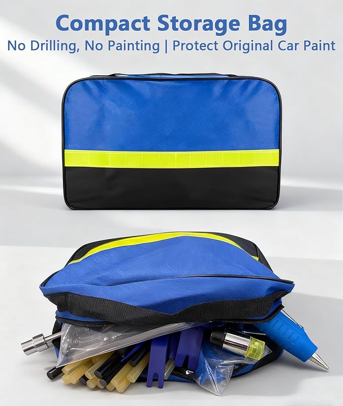 139-Piece Dent Puller Kit– Car Dent Puller Tool Set with Suction Cups & Glue Puller for Auto Body Hail Damage, Crease & Ding Removal