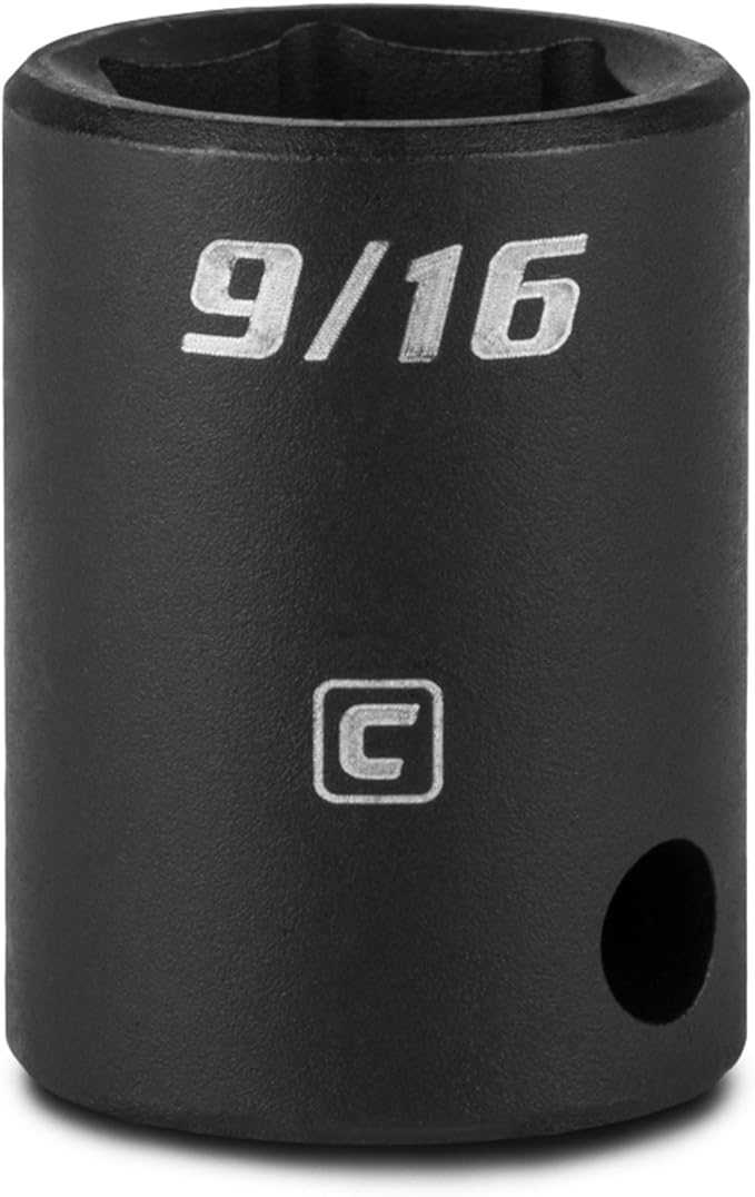 Capri Tools 9/16-Inch Shallow Impact Socket, 3/8-Inch Drive, 6-Point, SAE