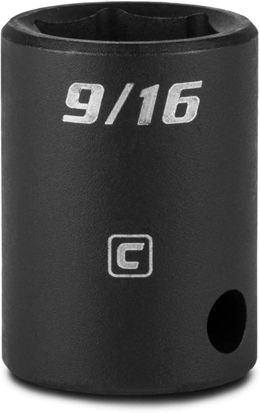 Capri Tools 9/16-Inch Shallow Impact Socket, 3/8-Inch Drive, 6-Point, SAE