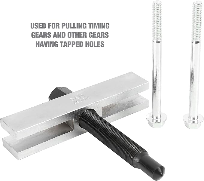 OEMTOOLS 25258 5 Inch Timing Gear and Pulley Puller, Tool For Pulling Timing Gear & Any Other Tool with Tapped Holes, Such as Crank Shaft Gears & Pulleys