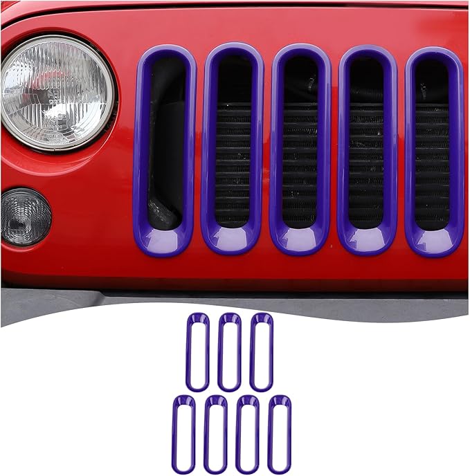 JK Grill Inserts Front Grille Mesh no Mesh Cover Guard for Jeep Wrangler JK 2007-2017 Clip-on Grille Accessories