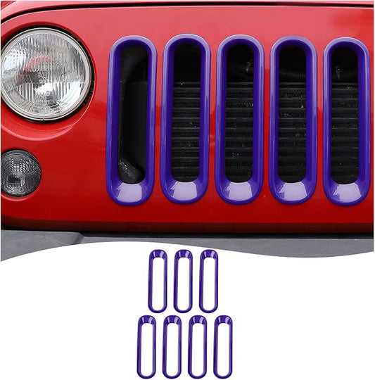 JK Grill Inserts Front Grille Mesh no Mesh Cover Guard for Jeep Wrangler JK 2007-2017 Clip-on Grille Accessories