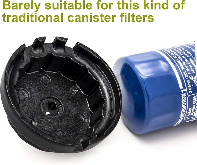 3mirrors Oil Filter Wrench, Oil Drain Tool Set Compatible with Toyota Lexus Scion Camry Tundra Highlander Sienna 2.0-5.7L Engine with 64mm Cartridge Style Oil Filter System