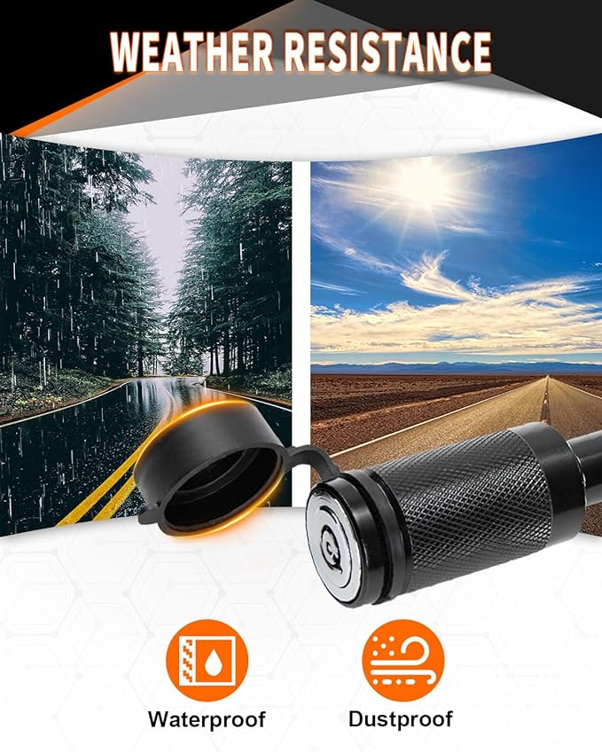 METOWARE Trailer Hitch Lock Hitch Receiver Lock Fits Class III IV and 2" 2-1/2" Receiver with 5/8" Dia 3-1/2” Long Pin and 8 Anti-Rattle Rubber O-Rings, for Trailer Truck Car Boat (1 Pack)