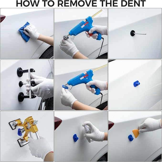 Car Dent Puller Kit, 56PCS Paintless Dent Removal Tools, Car Dent Repair Kit Adjustable Dent Lifter,Bridge Puller, Dent Remover Tool for Car Auto SUV Hail Damage DIY Repair