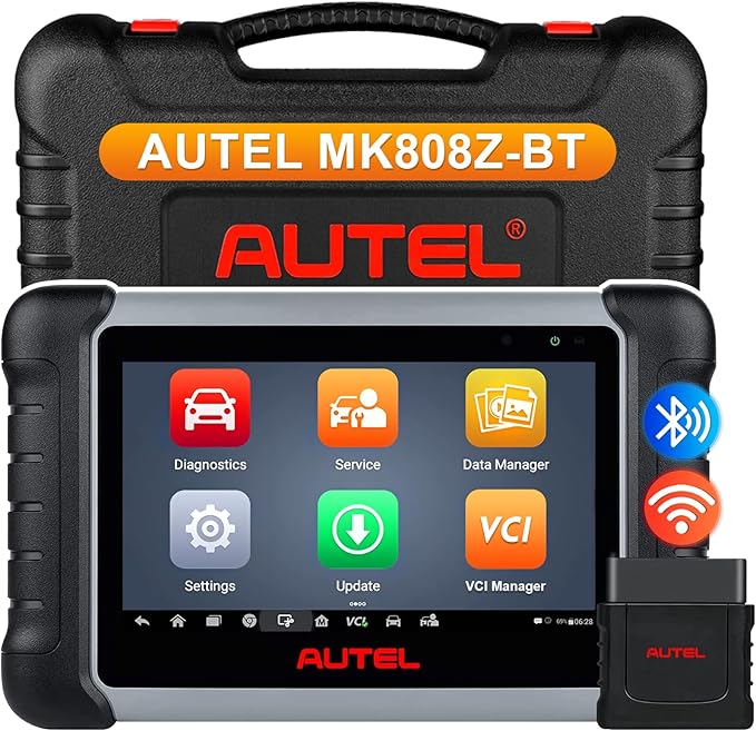 Autel Scanner MaxiCOM MK808Z-BT - Same As MK808BT Pro, Android 11 Bi-Directional Control Scan Tool, Upgraded of MK808BT/MK808/MK808S/MX808, Full Diagnosis, Compatible with BT506/MV108S(Original)