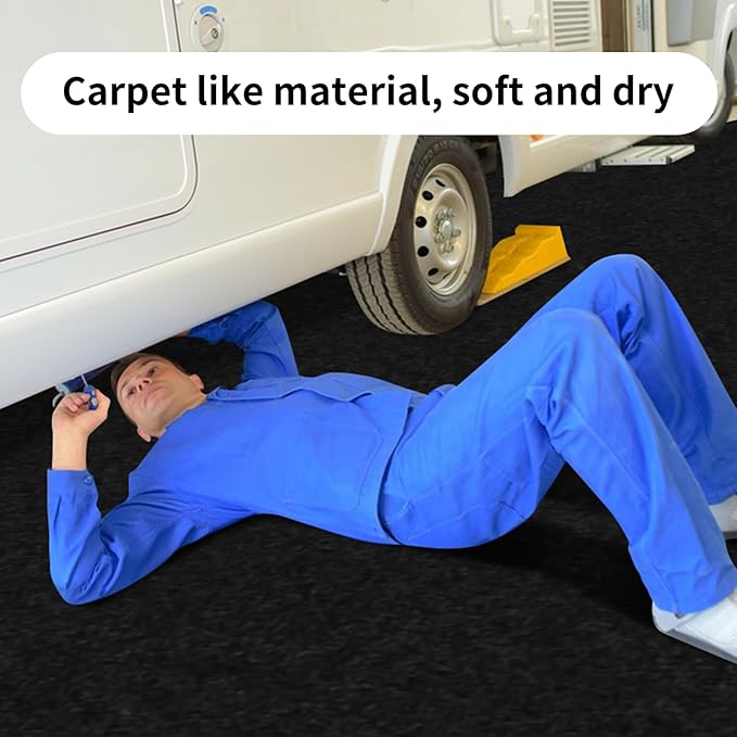 AAIN Oil Spill Mat (36" x 59"), Garage Floor Mat, Absorbent Oil Pad, Premium Maintenance Mat, Waterproof, Protect Garage Surface from Spill & Stain, Reusable, Washable, Durable, Black, 1PCS