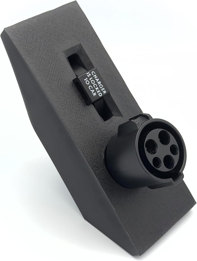 Door Dock for Tesla/J1772 Adapter for Tesla Model X and Charger Locking Ring Bundle (Black)