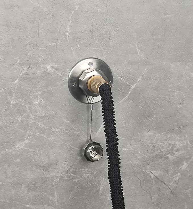 G-Sunny All Metal RV City Water Inlet with Check Valve, RV Water Inlet Replacement, RV Water Fill Inlet,RV Water Inlet Connection for for RV Camper Motorhome Trailer Marine