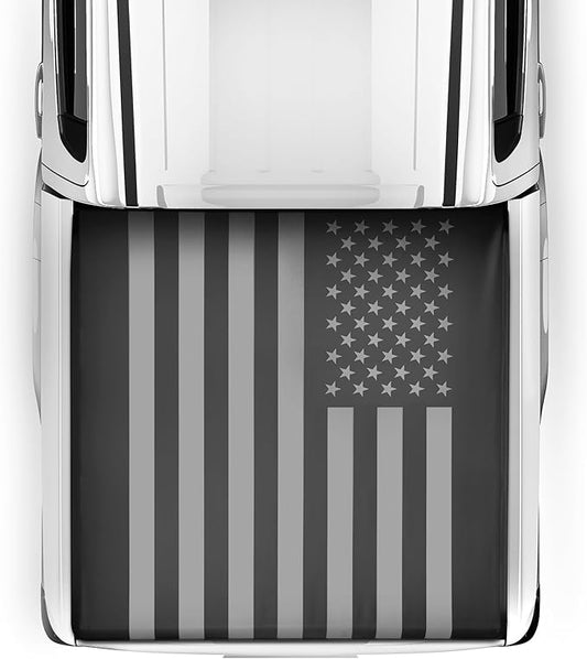 American Flag Truck Tonneau Cover for 2019-2025 Ram 1500 (New Body ONLY) / 2019-2024 Ram 2500 & 3500 with 6.4 ft Bed Length, All-Weather Soft Roll Truck Bed Cover for Truck (NO RAMBOX)