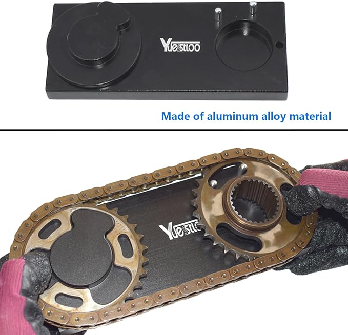 Double Vanos Camshaft Alignment Locking Tool Kit, Compatible with BMW M52, M52TU, M54, M56, 325i, 325xi, 325Ci, 330i, 330xi, 330Ci, 328i, 328Ci, 528i, 525i, 530i, X3 2.5i / 3.0i, with Gloves