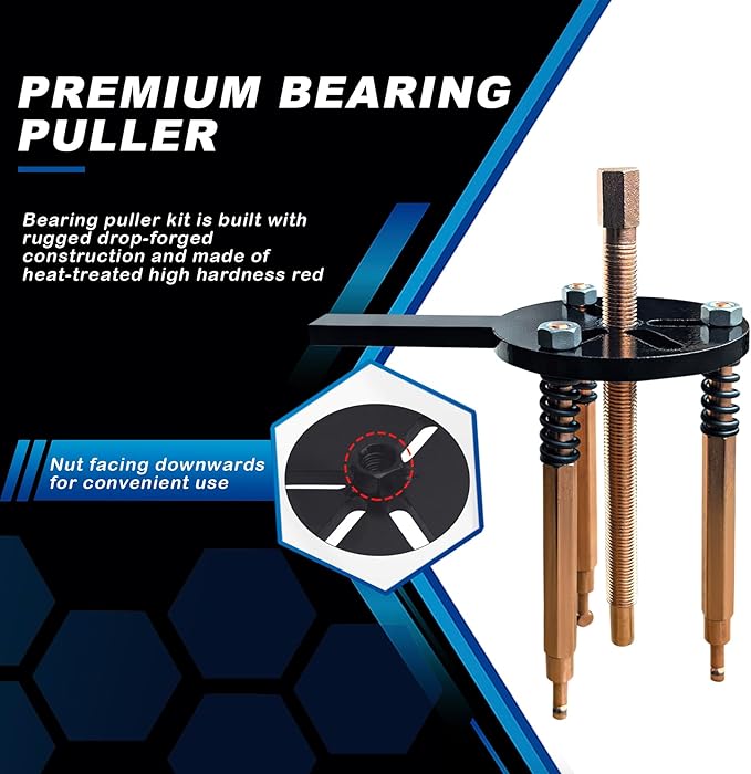 36 in1 Bearing Puller Separator Kit, Inner Bearing Puller Set, Blind Hole Bearing Puller Bearing Removal Tool with Spanner and Socket for Repair Motorbikes Car and Other Machinery.