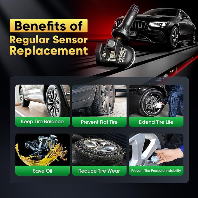 Autel TPMS Sensor Set of 20, 2in 1 MX-Sensor 315MHz + 433MHz Press-in, Universal Programmable for OEM Sensor Replacement, OE-Level 100% Cloneable by Autel TPMS Tool TS508 TS508WF (20PCS Rubber Stem)