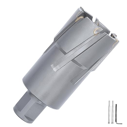 1-3/4" x 2" Annular Cutter with Weldon Shank,Carbide Tip Annular Drill Bit for Stainless Steel, Iron (2" Depth, 1-3/4" Diameter)