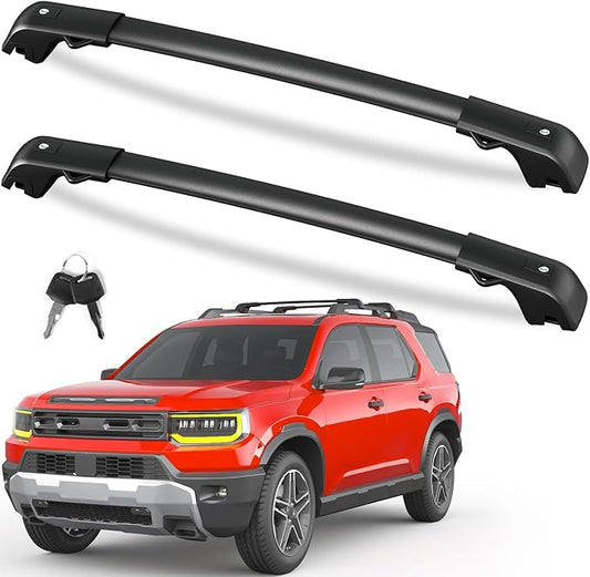 FengYu 300lb Lockable Roof Rack Cross Bars Compatible with Honda Passport 2026 with Raised Side Rails,Heavy Duty Aluminum Roof Rails Crossbars Cargo Bars Canoe Rooftop Black Carrier Luggage.