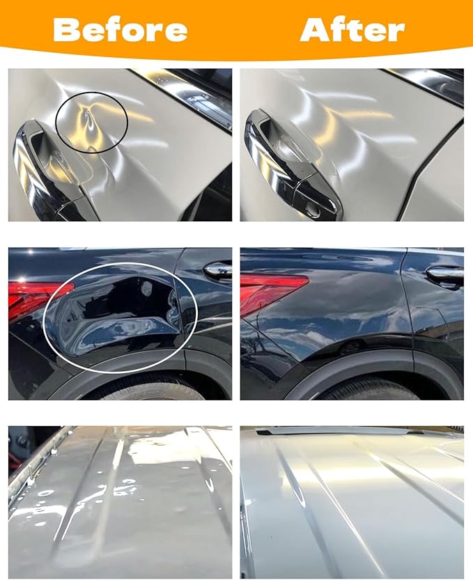 Super PDR Paintless Dent Repair Kit – Complete Car Dent Puller Tool Set with Slide Hammer, T-Bar, Bridge Puller & Lifter – Fix Auto Body Hail Damage, Door Dings, and Car Panel Dents