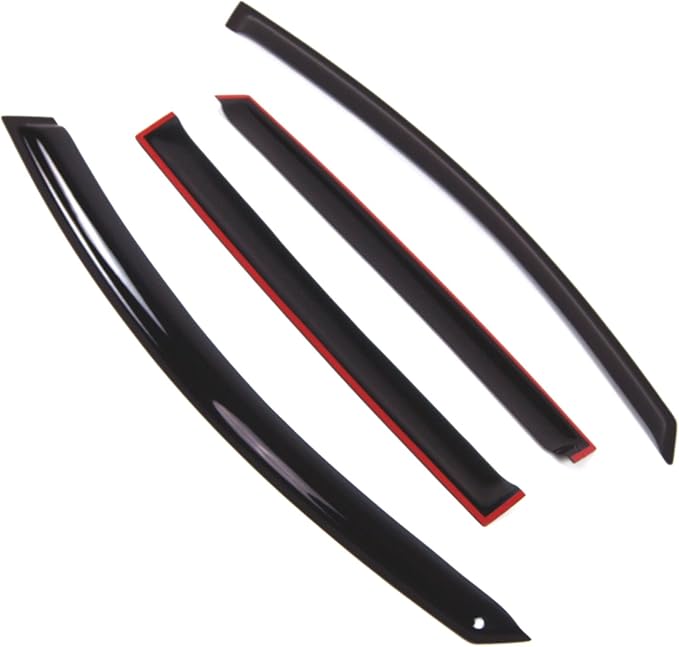 Tuningpros WD2-646 Dark Smoke 4 Pcs Set Window Visor (Outside Mount) Deflector Rain Guard Compatible with 2011-2016 Kia Sportage