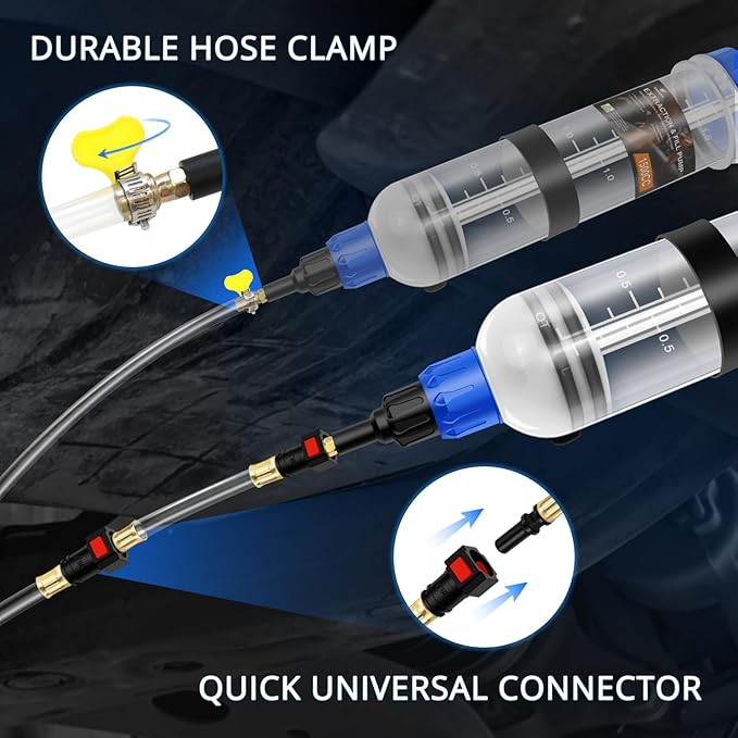 YSTOOL 1500CC Manual Fluid Extractor Pump Brake Fluid Oil Suction Vacuum Filler