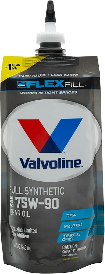 Valvoline Flexfill SAE 75W-90 Full Synthetic Gear Oil 1 QT, Case of 4