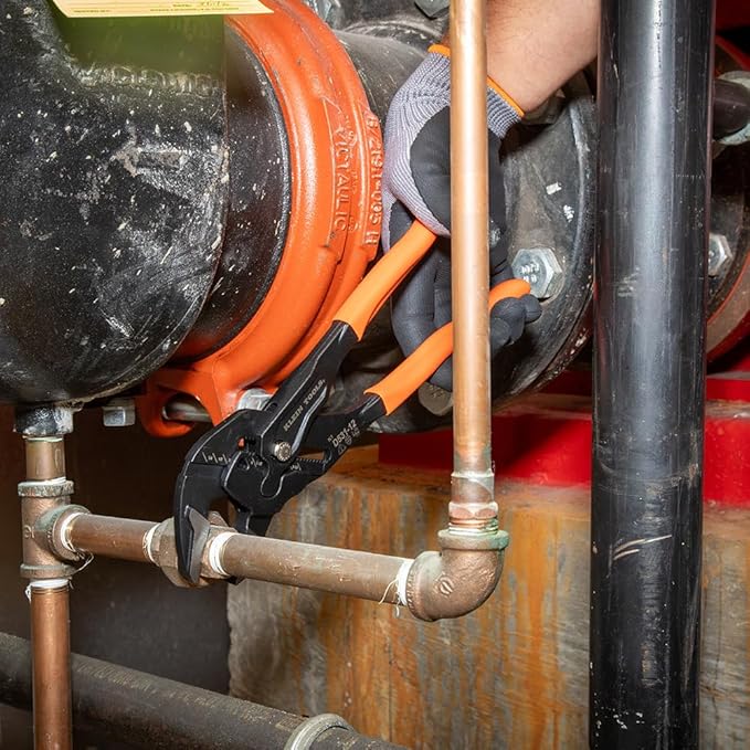 Klein Tools D53103KIT Adjustable Pliers Wrench Set, Compact High-Leverage Parallel Smooth Jaw Pliers, 7-Inch, 10-Inch and 12-Inch, 3-Piece