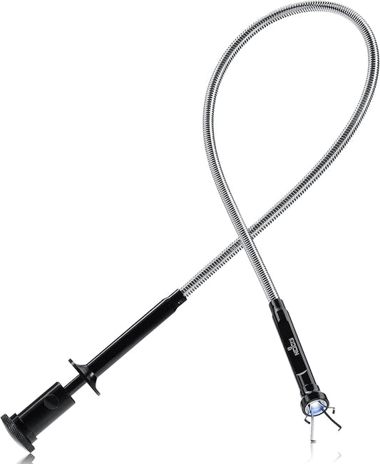 NoCry Magnetic Flexible Claw Grabber Pickup Tool with Bright LED Light - 27.7in Long Magnetic Pickup Tool, Retractable Claw Grabbing Tool, Magnetic Grabber Tool with 5lb Pull Strength Pick Up Tool