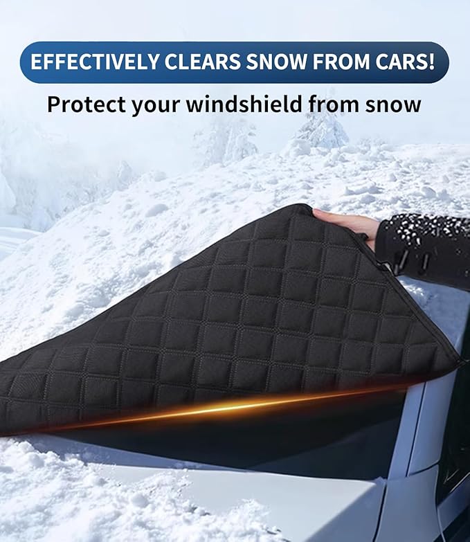 Custom fit for Nissan Windshield Snow Covers, 8 Layers WAaterproof Windproof Protection, Frost Defense, Ice, Sun, Snow, UV, Designed for Nissan Accessories (for Nissan Versa)