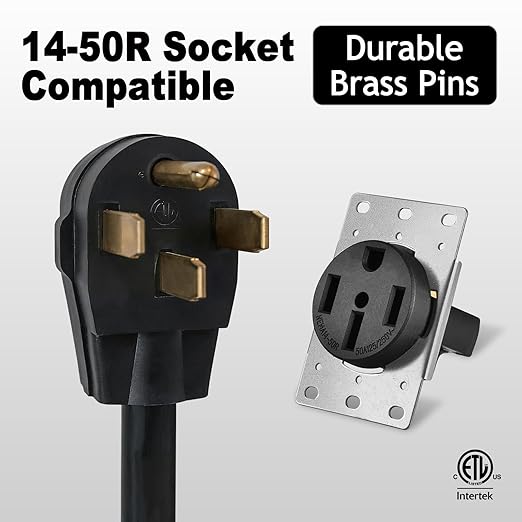 Home Smart Level 2 EV Charger up to 40 Amp, Indoor Outdoor Fast Charging Station with NEMA 14-50 Plug for All J1772 Electric Vehicles, Wi-Fi and Bluetooth Enabled EVSE, 25-Foot Cable