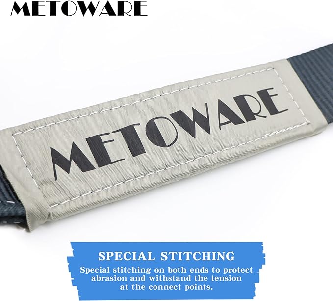 METOWARE Tow Strap 3'' × 20ft Recovery Strap, Heavy Duty Tow Straps with 35,000 lb Capacity, Recover Vehicle Stuck in Mud/Snow, Triple Reinforced Webbing, Extreme Water-Resistant (Gray)