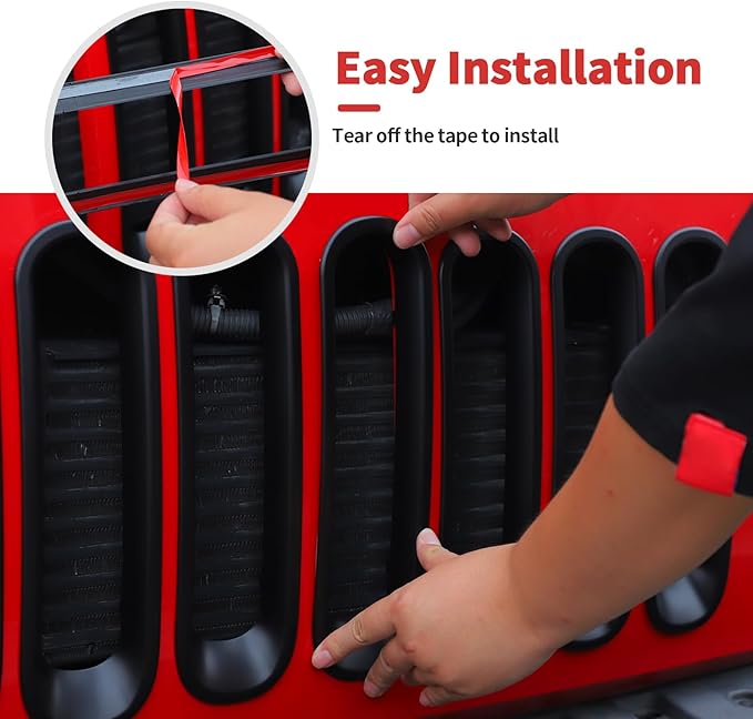 JK Grill Inserts Front Grille Mesh no Mesh Cover Guard for Jeep Wrangler JK 2007-2017 Clip-on Grille Accessories