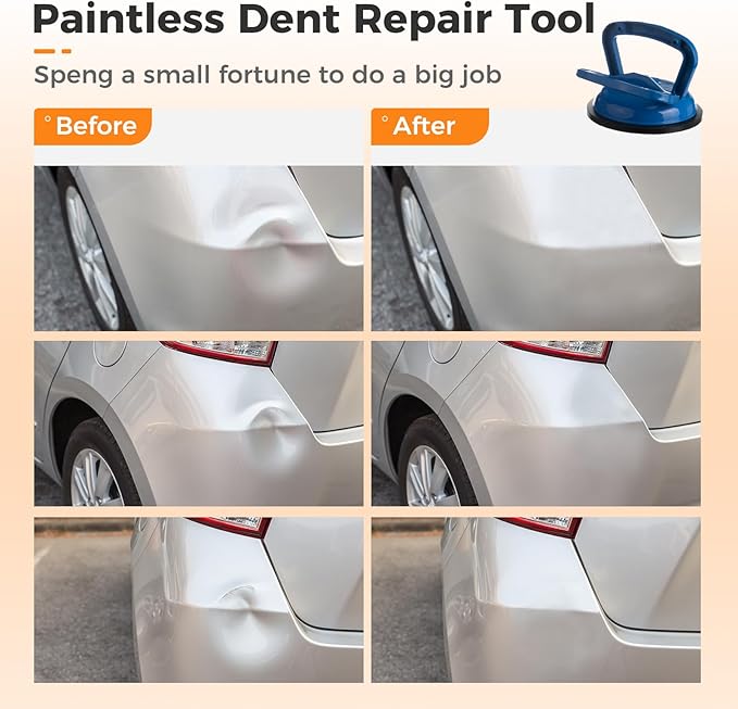 Car Dent Puller, Aluminum Car Dent Remover,3 Pack Paintless Dent Removal Kit, Powerful Dent Repair Kit, Suction Cup for Car Dents, Car Headlight,Car Mirror,Glass,Screen