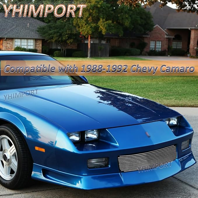 Lower Bumper Grill Insert Fits 1988 89 90 91 92 Chevy Camaro Front Grille Aluminum Chrome