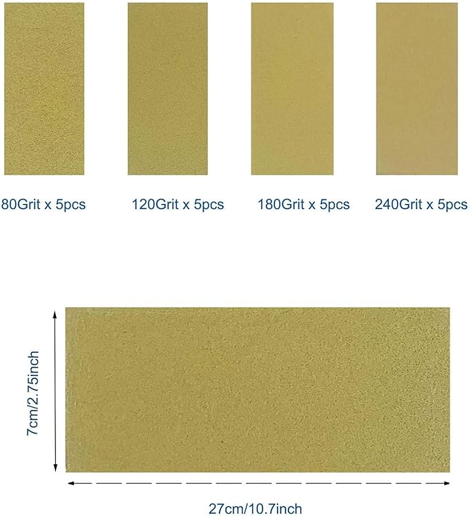 24Pcs PSA Adjustable Sanding Block Kit,Hand Abrasives Auto Body Sanding Block Set with 20pcs Self Adhesive Sandpaper,Flexible for Automotive Paint and Woodworking Sand Furniture