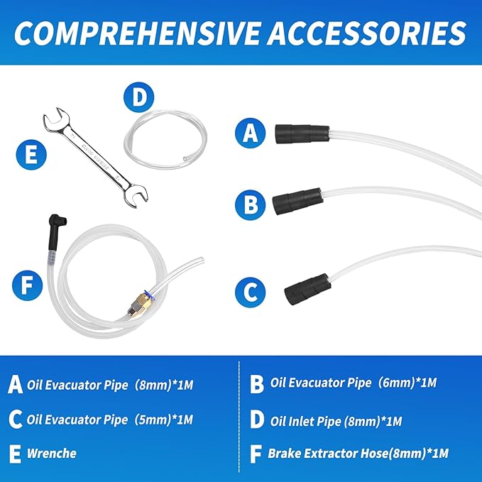 8L Aerodynamic Fluid Extractor，Oil Pump with Oil Change Hose, Oil Extractor Pump for Vacuum Suction of Oil, Stable and Not Deformed, Suitable for Cars, SUVs, Trucks, Yachts