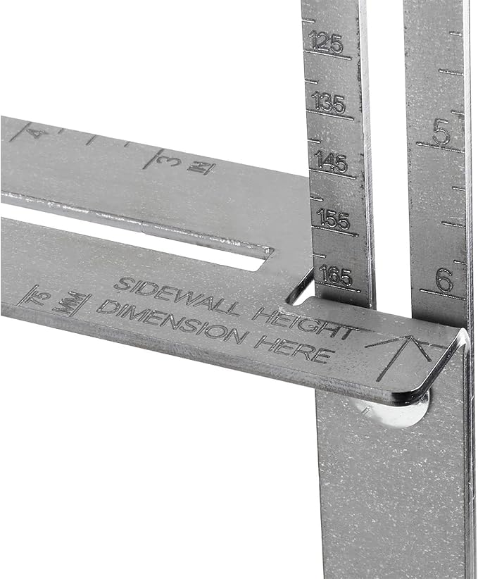 Speedway Motors WheelWise™ 6-Lug Wheel Fitment Tool with Tire Size Attachment, Simulates 14-22 Inch Rim Diameter, 8-14 Inch Tire Width, 2.5-11.5 Inch Sidewall, Laser Cut Steel