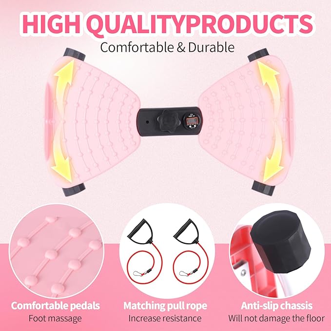 Pakalife Waist Twisting Machine,Pilates,Exercise Equipment for Fitness,Noiseless Ab Roller for Home Gym Equipment,Noiseless Ab Workout Equipment,Track Time, Reps, Calories with Digital Display
