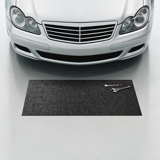 WELKIN Oil Spill Mat (60" x 36"), Absorbent Oil Pad Protects Floor, Garage Floor Mat for Under Car Driveway, Waterproof Backing, Durable & Cuttable