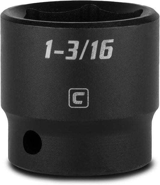 Capri Tools 1-3/16-Inch Shallow Impact Socket, 1/2-Inch Drive, 6-Point, SAE