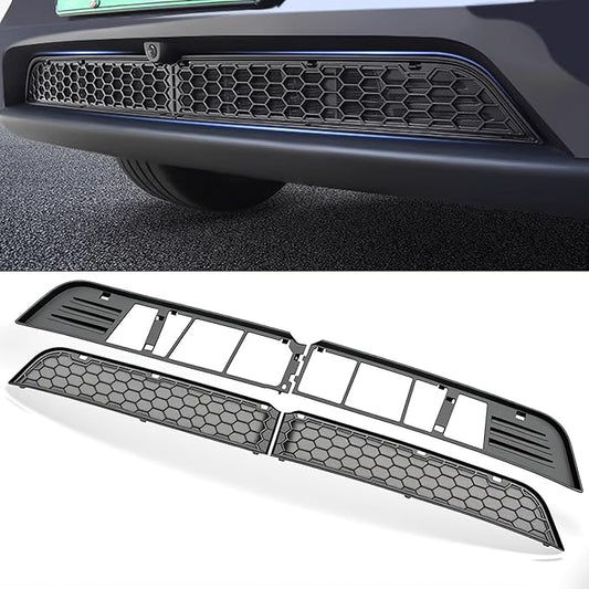 Front Grill Mesh for Tesla Model Y 2025-2026 Juniper, Snap-On Radiator Guard with Debris Protection – Blocks Leaves, Rocks & Insects, No-Drill ABS & Stainless Steel Grille Insert