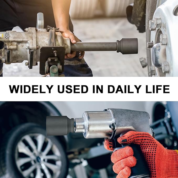 MAXPOWER 1/2 Inch Drive 27mm Standard Impact Socket, Made with Heat-Treated Chrome Molybdenum Steel, 6-Point Design, Metric