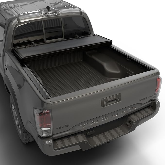 Low Profile Tri Fold Tonneau Cover Fits 2016-2023 Toyota Tacoma w/OE Track System 5'1" Bed (60.5")