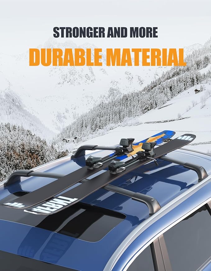 KINGGERI 260lbs Lockable Roof Racks Cross Bars Compatible with Jeep Compass 2018-2025, All Aluminum Heavy Duty Crossbars Rooftop Cargo Basket Luggage Kayak Canoe Snowboard Bike SUV Accessories