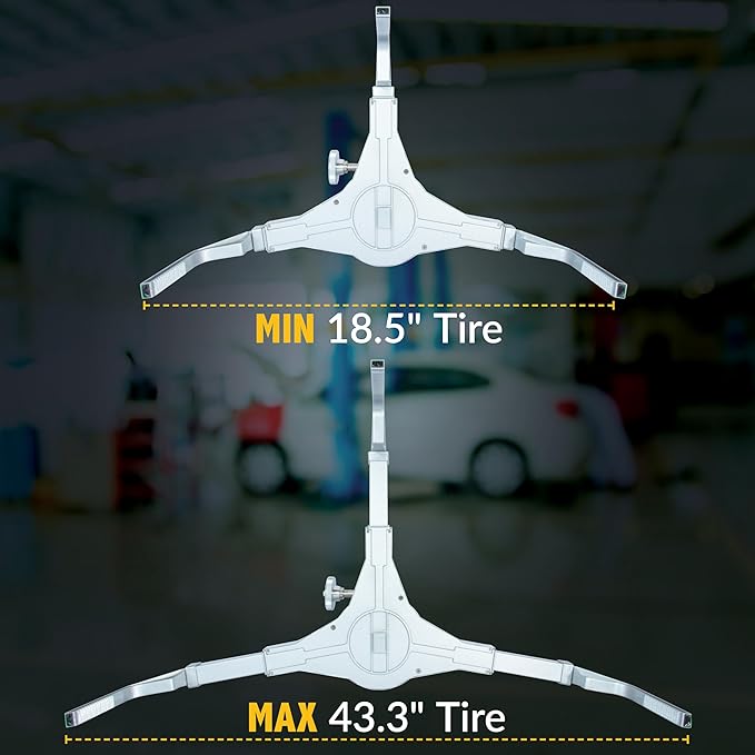 Wheel Alignment Tool Tire Clamp with Magnetic Adapter Plate - Front End Alignment Tool - Alignment Wheel Clamp - Wheel Clamp Alignment with Tire Attachment -Compatible with 18.5" to 43.3" Tires