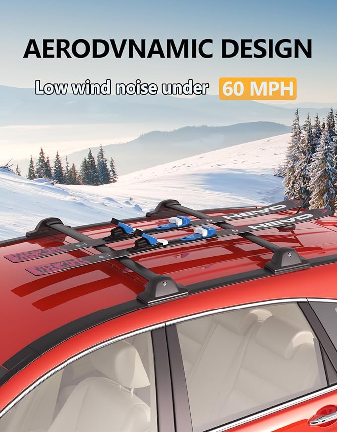 Tuyoung Lockable Roof Rack Cross Bars Compatible with Honda CRV CR-V 2007-2011 EX EX-L LX 2.4L L4, 220lbs Aluminum Heavy Duty Crossbar Roof Rail Rooftop Cargo Luggage Racks Carrier Black Accessories