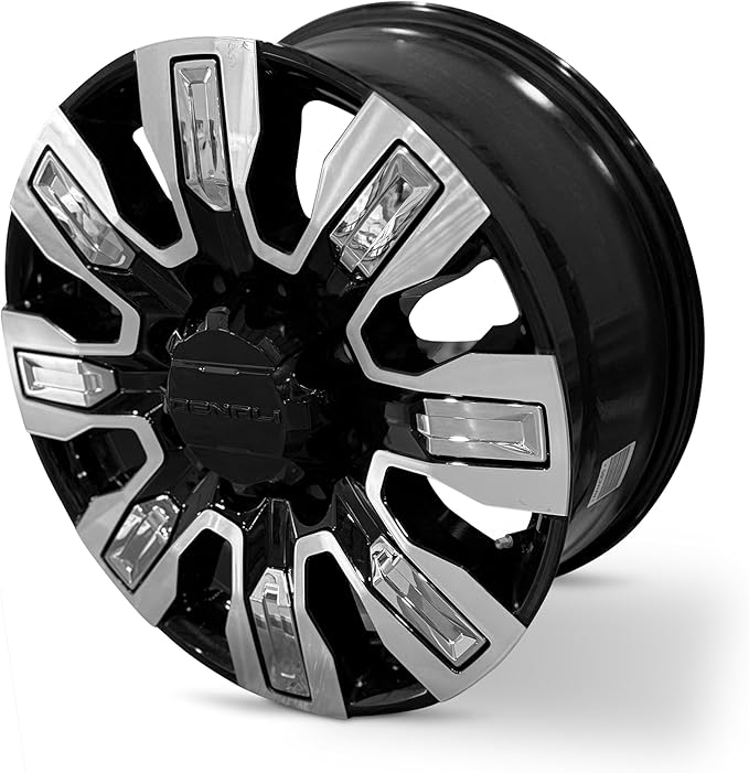 For 2024-2025 GMC Sierra 3500 SRW 20 Inch Machined Face with Black Inlay Alloy - Genuine Take-Off Rim - Road Ready Truck Wheel