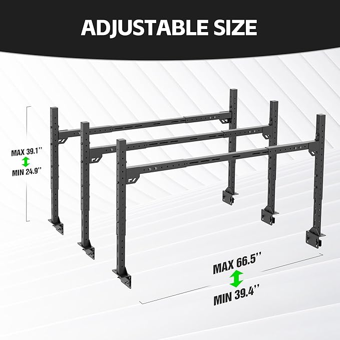 Adjustable Truck Ladder Racks Compatible with Tacoma/Silverado/Ford F-Series/Ram/Tundra/JT/Sierra/Titan/Frontier/Colorado/Canyon/Ranger/Maverick Universal 1000lbs Capacity Bed Rack Cargo Rack