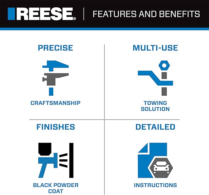 Reese 49911 Integrated Sway Control Weight Distribution Kit, 6,000 lbs. Capacity, Shank Included
